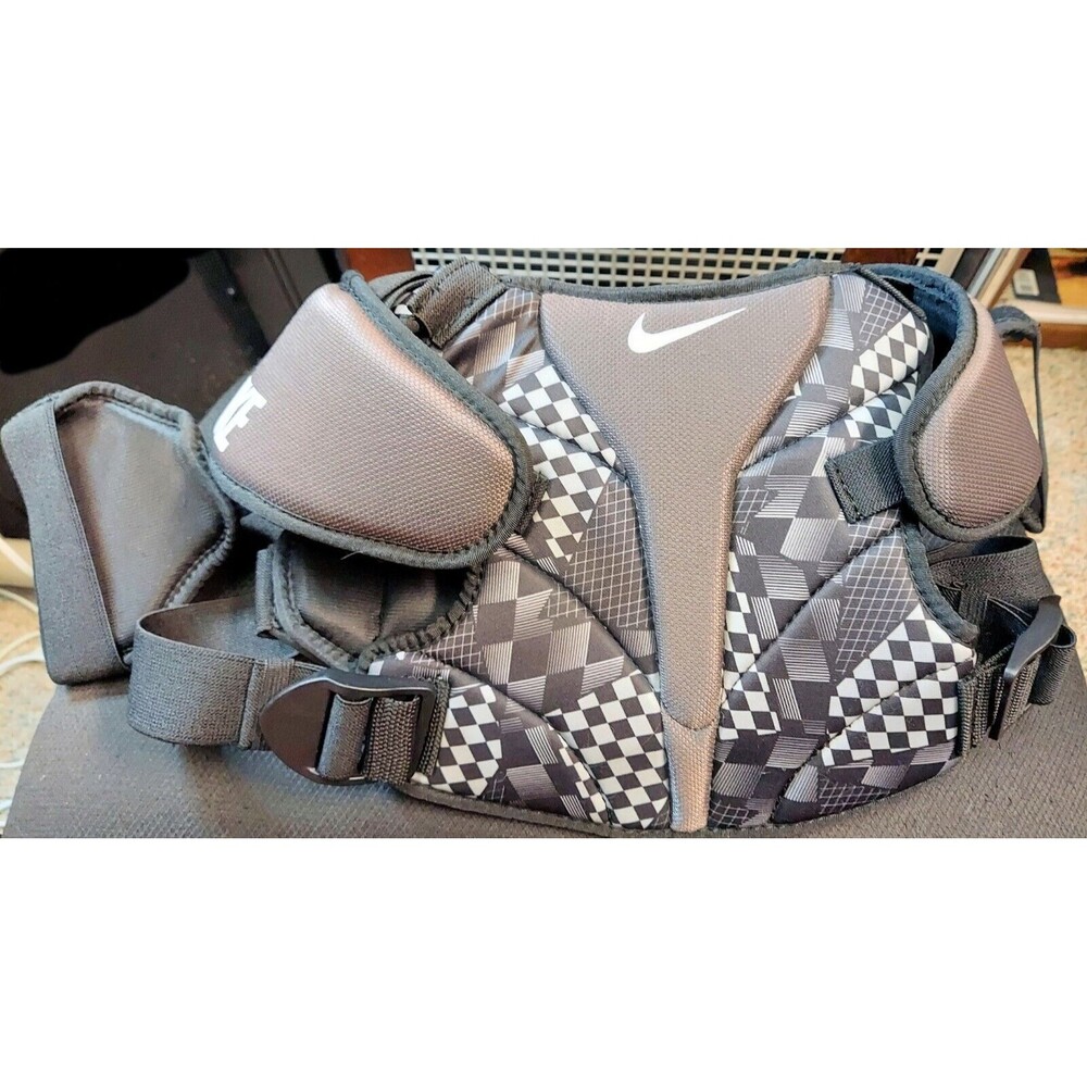 Nike Gray and White Checkered Protective Vest